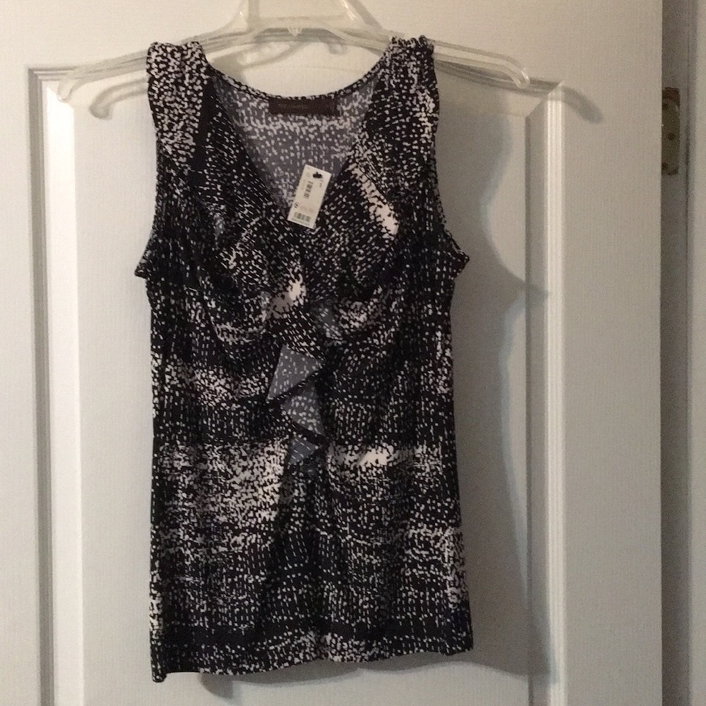 Sleeveless, ruffle blouse from The Limited